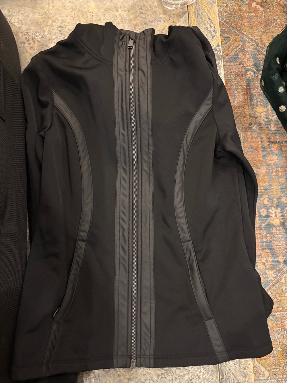Athleta Women’s Black Zip-Front Hooded Jacket